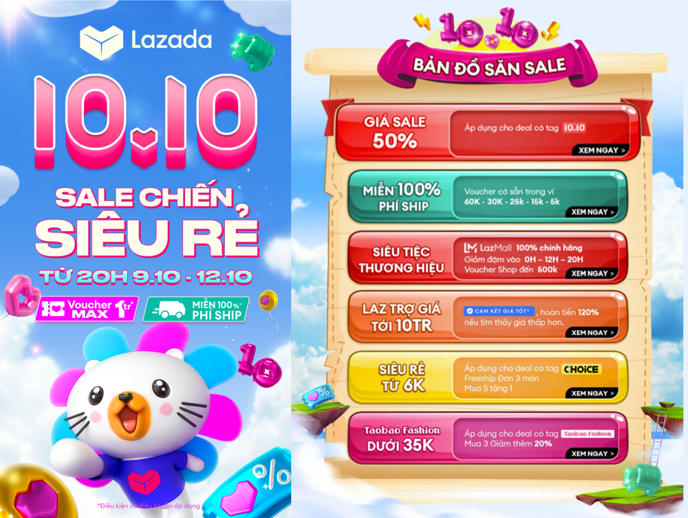 Lazada khai màn ngày đôi 10/10: Tăng tốc mùa mua sắm cuối năm