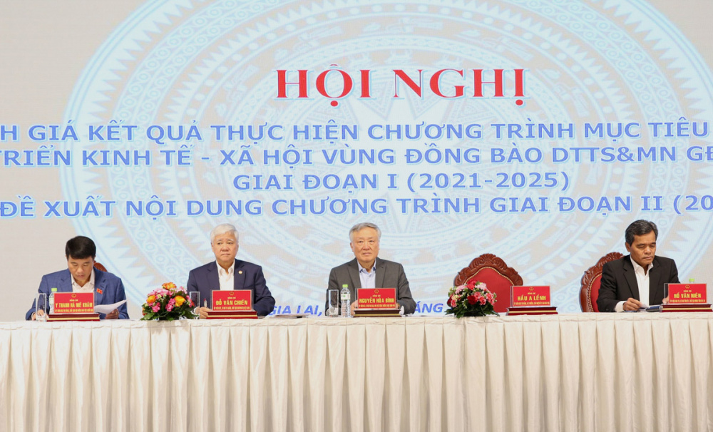 Hội nghị đánh giá kết quả thực hiện Chương trình MTQG phát triển KT-XH vùng đồng bào dân tộc thiểu số và miền núi giai đoạn I (từ năm 2021-2025) khu vực miền Trung - Tây Nguyên