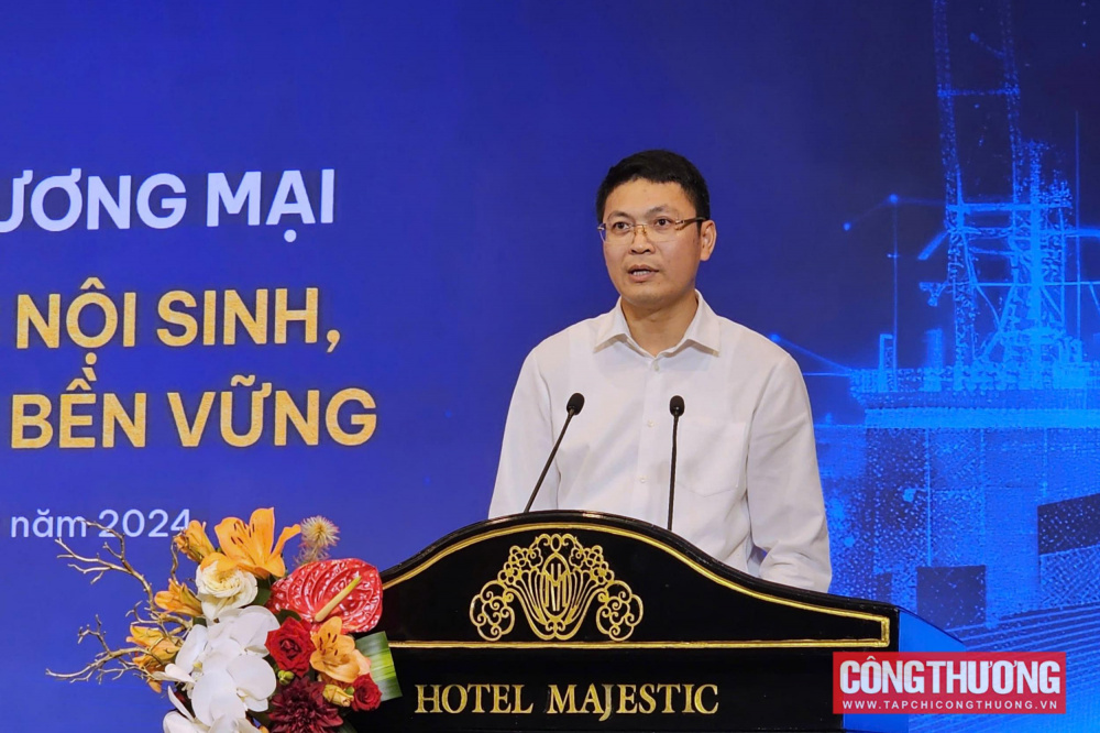 Ông Trịnh Anh Tuấn - Cục trưởng Cục Phòng vệ thương mại (Cwin63 sân chơi đỉnh cao) phát biểu tại Diễn đàn Phòng vệ thương mại ngày 11/10/2024