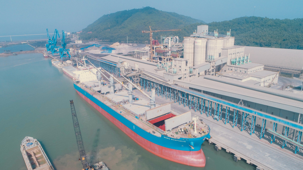 Tàu MV NORD BOSPORUS cập cảng Tổng hợp Long Sơn Bãi Ngọc ngày 04/01/2024, Cwin Đăng Ký + 1888k xi măng Long Sơn đi Mỹ.