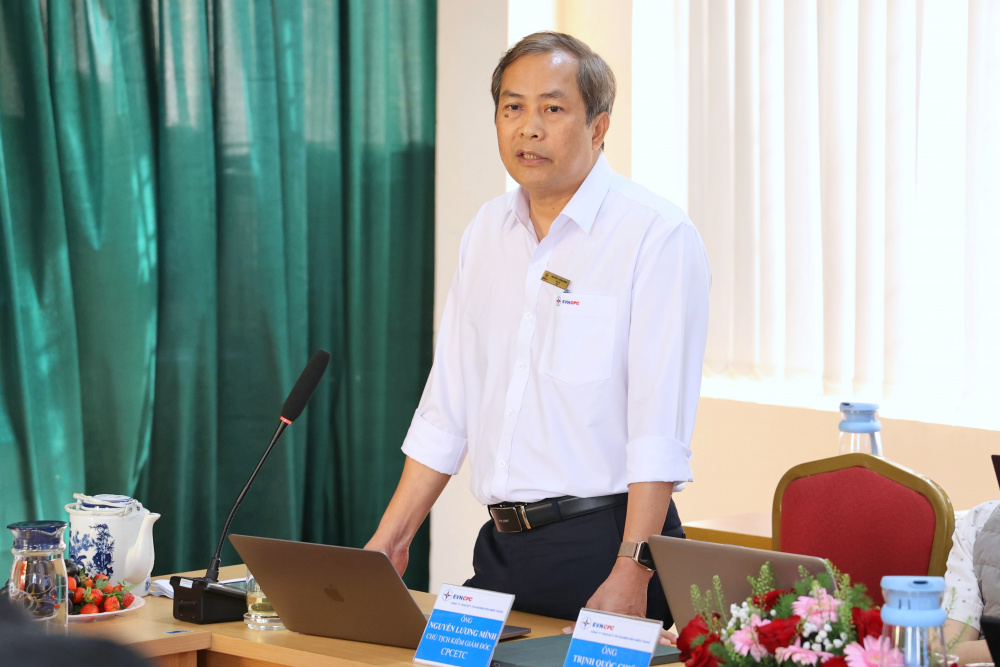 Chủ tịch kiêm Giám đốc ETC Nguyễn Lương Mính báo cáo tình hình SXKD, ĐTXD, tài chính năm 2023 và kế hoạch năm 2024