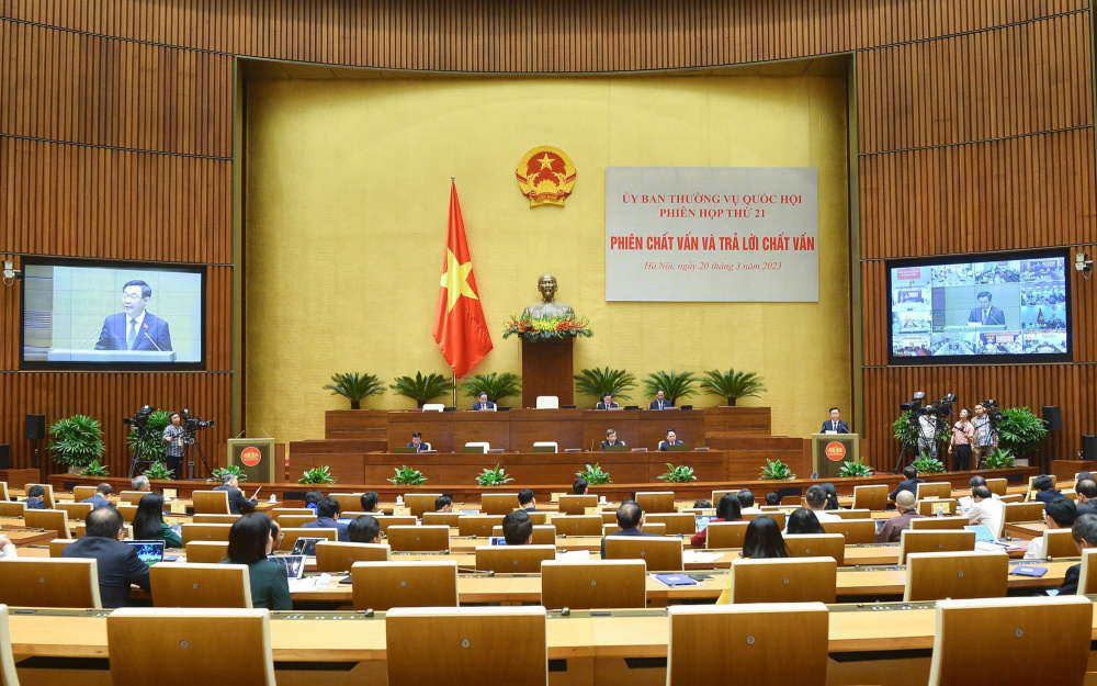 Phiên chất vấn và trả lời chất vấn tại Phiên họp thứ 21 của Ủy ban Thường vụ Quốc hội khóa XV (tháng 3/2023)