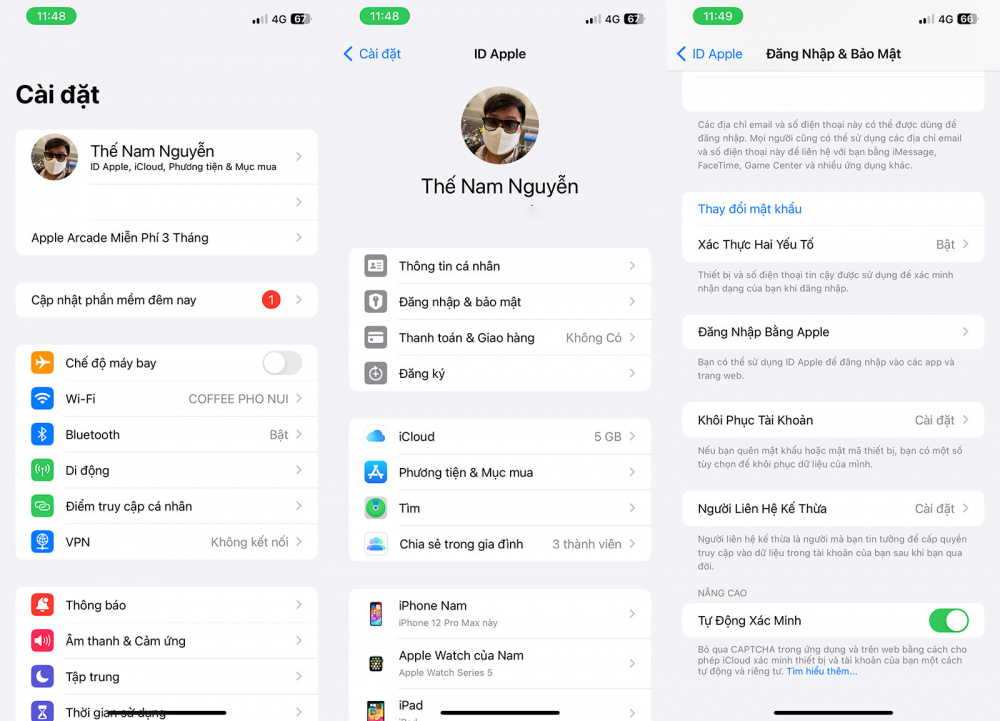 cách xác thực mã captcha tự động trên iPhone