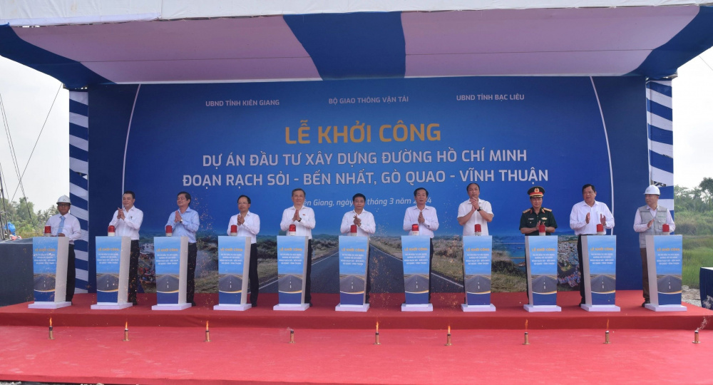 xây dựng đường Hồ Chí Minh qua tỉnh Kiên Giang hơn 3.900 tỷ đồng
