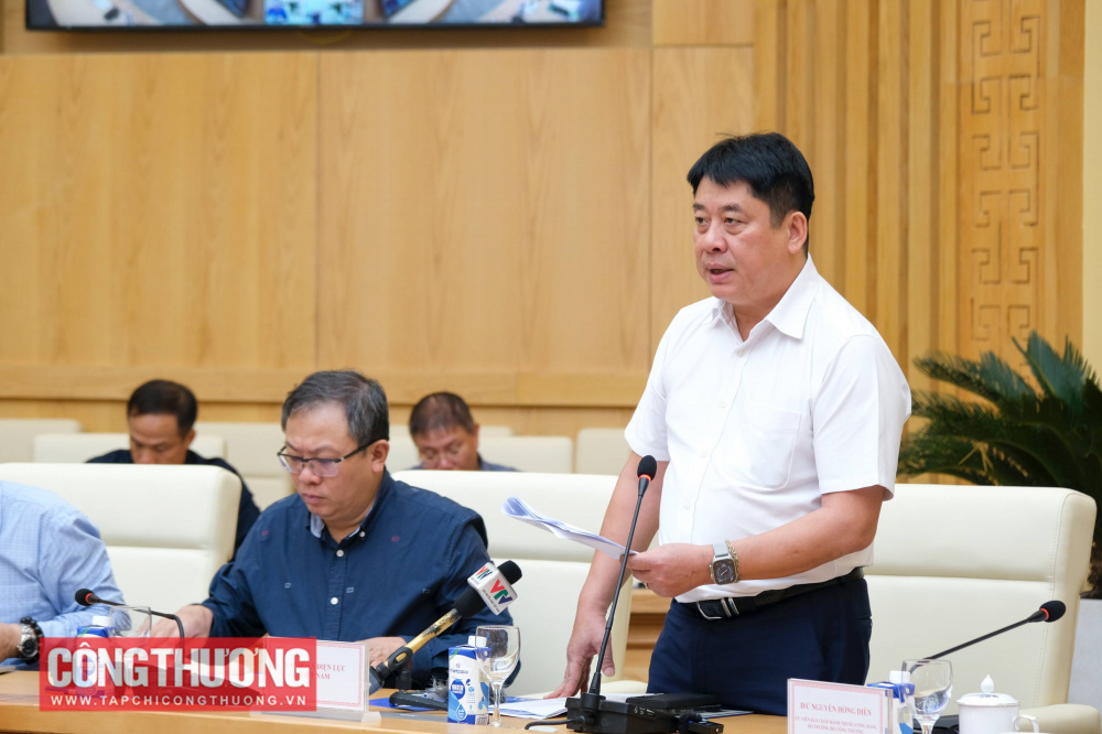 Tổng Giám đốc EVN Nguyễn Anh Tuấn báo cáo tình hình thực hiện các dự án đường dây 500kV mạch 3 Quảng Trạch - Phố Nối