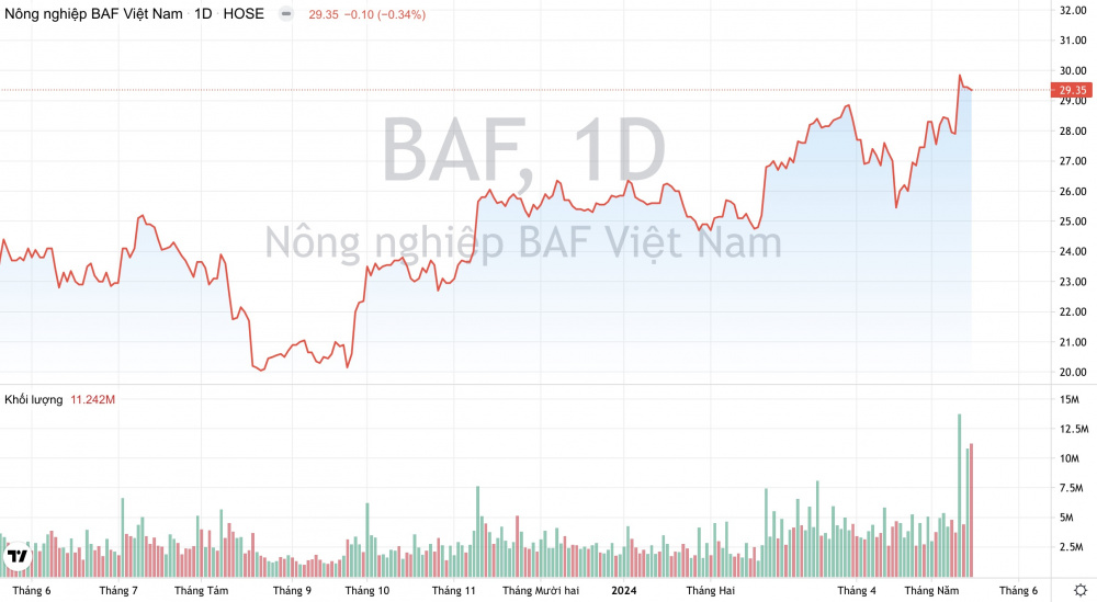 Giá cổ phiếu BAF Việt Nam