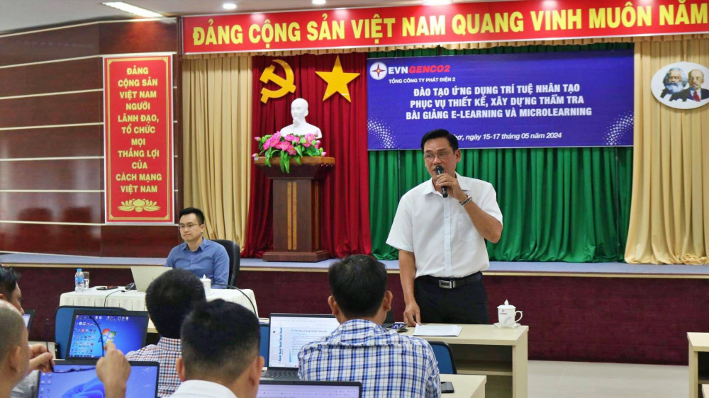 Đại diện EVNGENCO2 phát biểu tại khóa đào tạo
