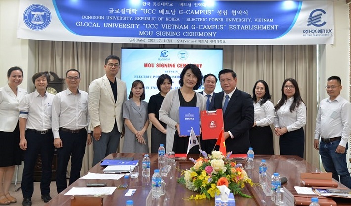 Trường Đại học Điện lực ký kết hợp tác với Trường Đại học Dongshin Hàn Quốc.