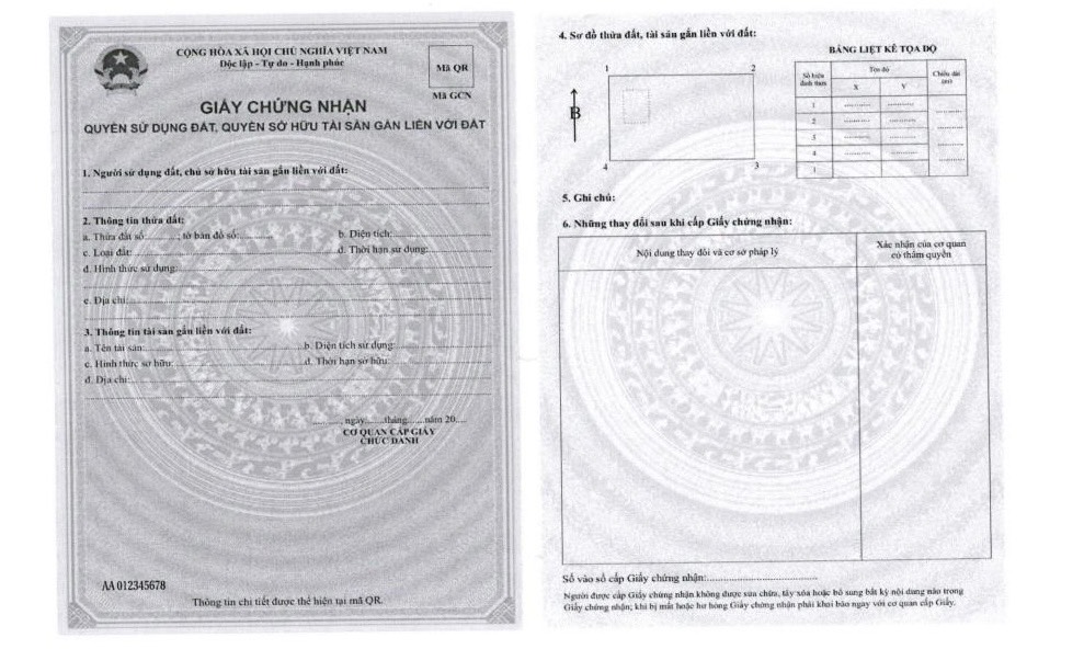 giấy chứng nhận quyền  sử dụng đất