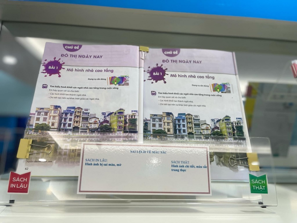 đồ dùng học tập thật - giả