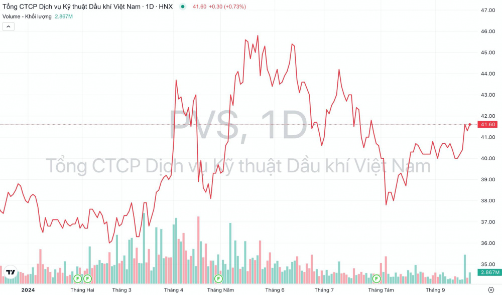 Giá cổ phiếu PVS Dịch vụ Kỹ thuật Dầu khí
