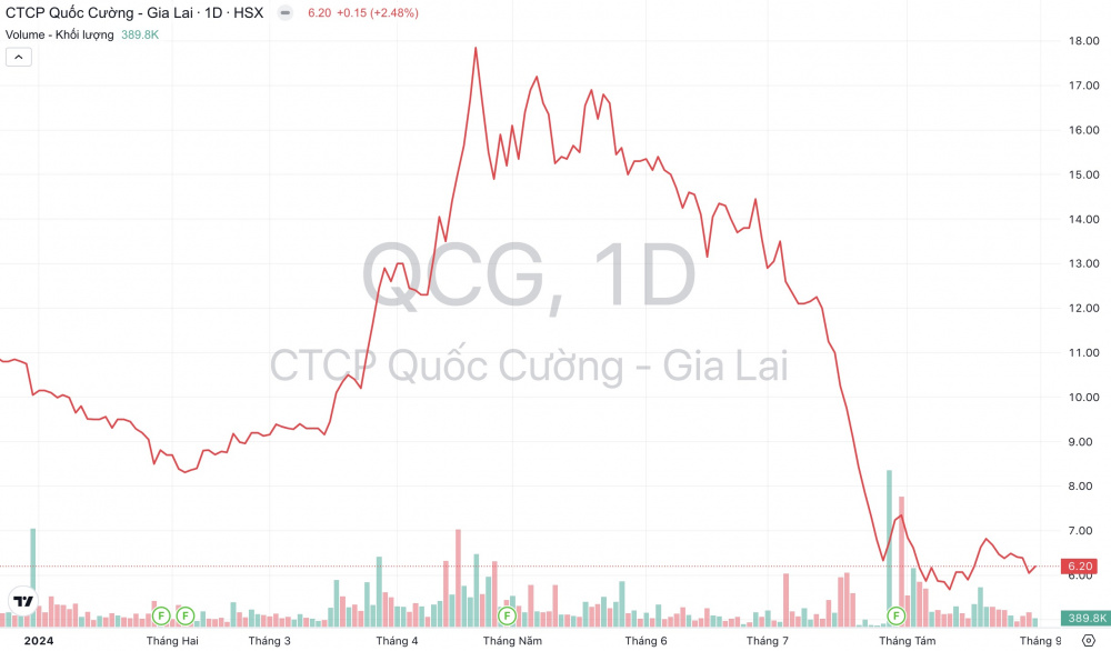 Giá cổ phiếu QCG Quốc Cường Gia Lai