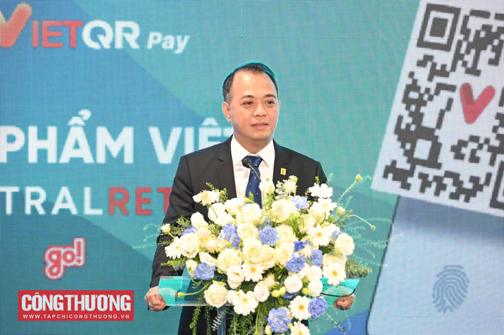 Ông Nguyễn Đăng Hùng - Phó Tổng Giám đốc Napas nhấn mạnh việc triển khai dịch vụ thanh toán VietQRPay trên toàn bộ hệ thống siêu thị thuộc Central Retail Việt Nam là minh chứng rõ nét cho sự kết hợp giữa hai thương hiệu uy tín
