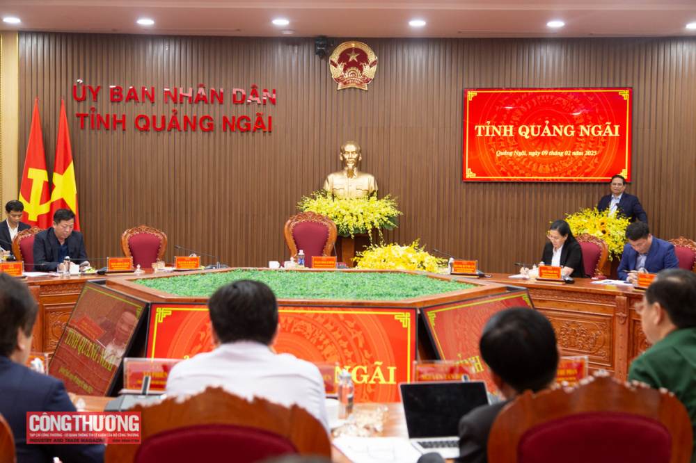 Thủ tướng phát biểu kết luận cuộc làm việc với Ban Thường vụ Tỉnh ủy Quảng Ngãi