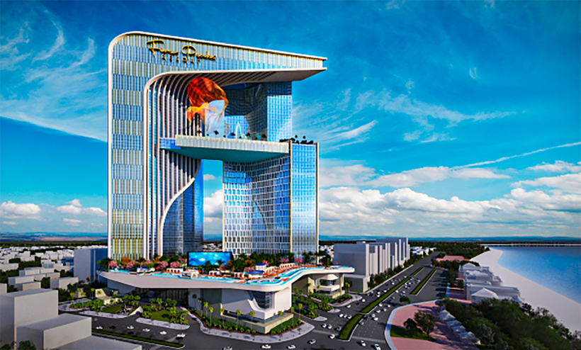 Mô phỏng trung tâm tài chính tại ngã tư Võ Nguyên Giáp - Võ Văn Kiệt của TP Đà Nẵng, một dự án quy mô và hiện đại được mong chờ bên bờ Đông thành phố. (Nguồn: Internet) 