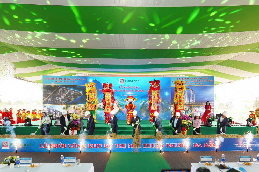 Lễ khởi công Khu đô thị mới Thuận Phước - Đà Nẵng (ở phường Nại Hiên Đông và phường Thọ Quang, quận Sơn Trà, TP. Đà Nẵng)