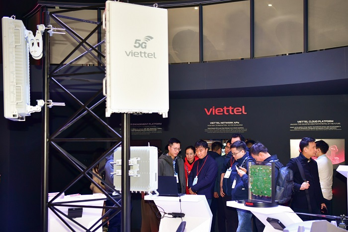 Gian hàng Viettel tại hội nghị Di động thế giới 2025 (MWC Barcelona 2025).