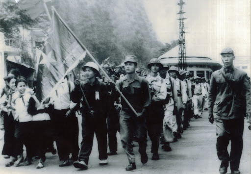 Binh đoàn Than làm lễ xuất quân năm 1967. Ảnh tư liệu.