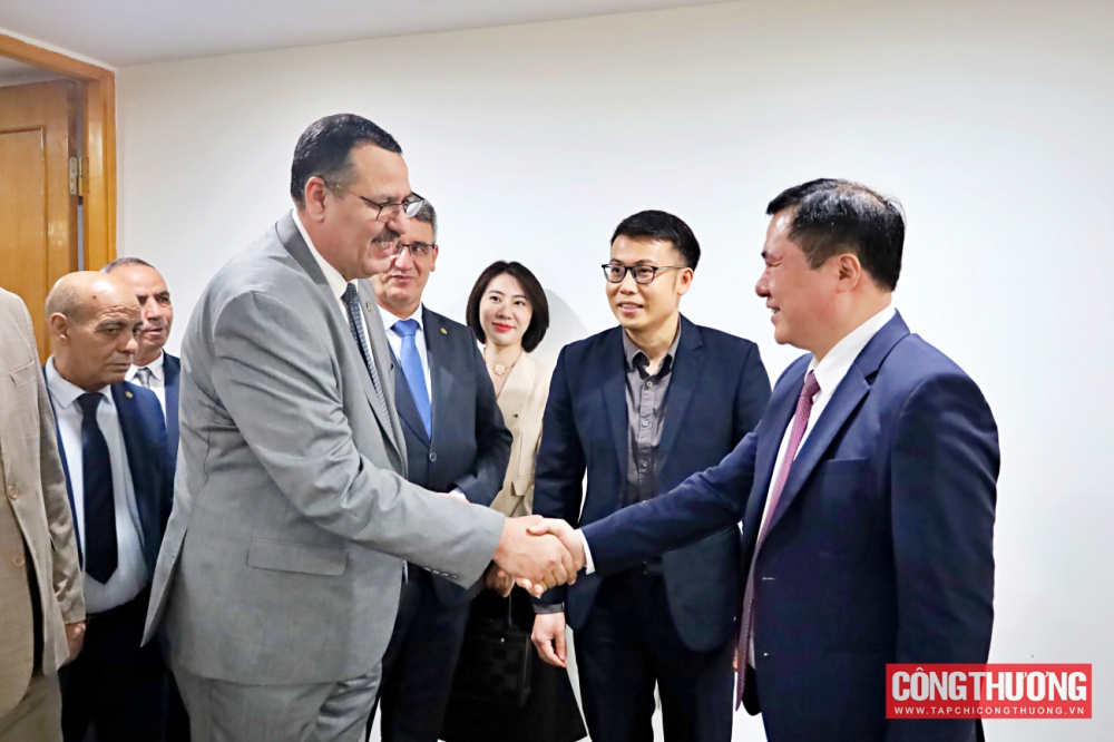 Thứ trưởng Nguyễn Sinh Nhật Tân tiếp và làm việc với Chủ tịch nhóm nghị sỹ hữu nghị Algeria - Việt Nam