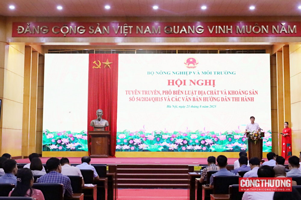 Hội nghị "Tuyên truyền, phổ biến Luật Địa chất và Khoáng sản số 54/2024/QH15 và các văn bản hướng dẫn thi hành"
