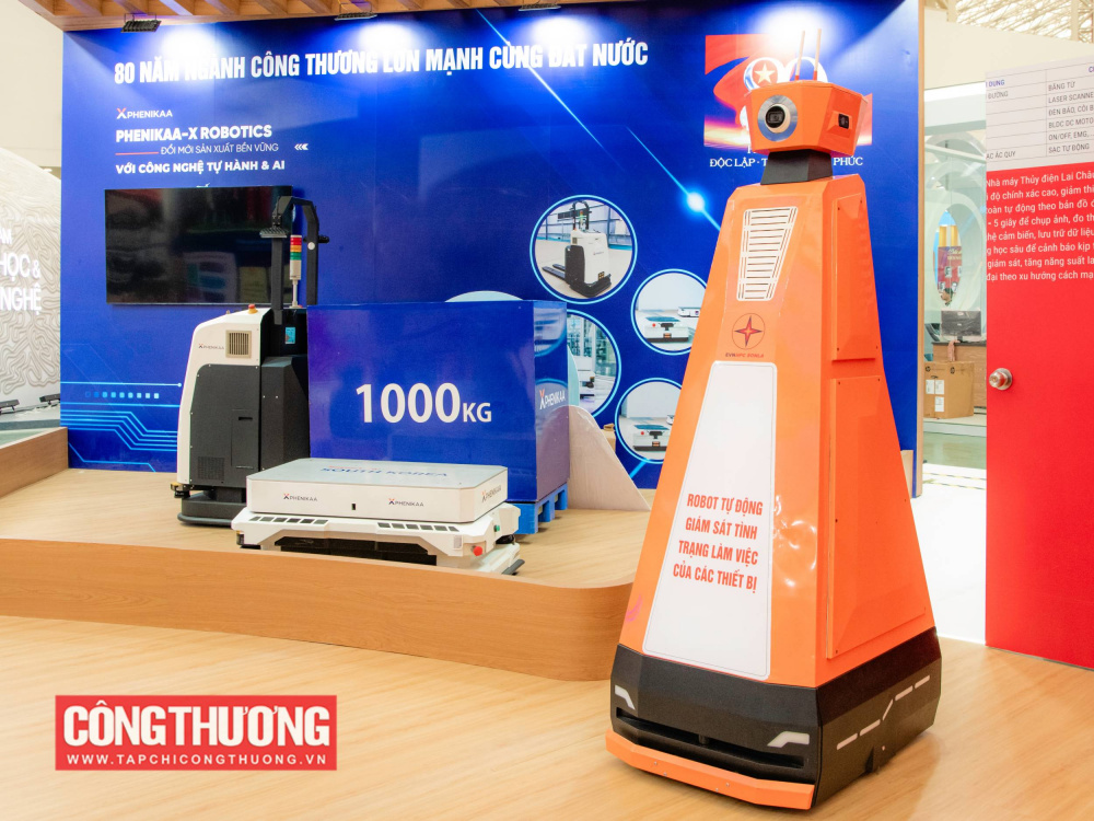Các robot được giới thiệu tại triển lãm gồm robot tự động ứng dụng trong nhà máy Thủy điện Sơn La và Lai Châu; 27.	Robot tự hành Cwin là sân chơi cá cược trực tuyến tại Việt Nam AMR Pallet Mover + Robot tự hành Cwin là sân chơi cá cược trực tuyến tại Việt Nam AMR 250 của Phenikaa-X