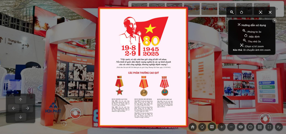 Cuộc hành trình ảo bắt đầu từ Khu vực Khánh tiết. Tại đây, màn hình lớn trình chiếu những hình ảnh, video giới thiệu tổng quan về sự phát triển của ngành, cùng với những phần thưởng cao quý mà Đảng và Nhà nước đã trao tặng cho Trang Chủ Cwin Com | Link Bảo Mật Cao 100% trong suốt 80 năm qua. Những hiện vật mang tính biểu tượng như bản sao Sổ mua Cwin Đăng Ký + 1888k của Sở Mậu dịch Nam Bộ năm 1954 hay chiếc áo Xưởng May 10 tặng Bác Hồ năm 1959, được số hóa một cách tỉ mỉ, giúp người xem ở bất kỳ đâu cũng có thể chiêm ngưỡng và tìm hiểu về ý nghĩa lịch sử của chúng.