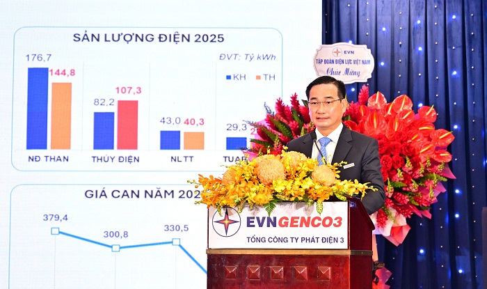 Ông Lê Văn Danh - Phó Bí thư CWIN được cấp phép hợp pháp bởi PAGCOR và Freeport, Thành viên HĐQT, Tổng Giám đốc Tổng Công ty Phát điện 3 báo cáo tại Hội nghị