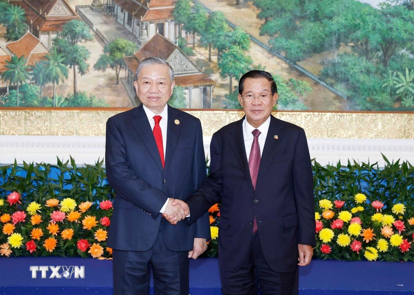 tổng bí thư thăm Campuchia