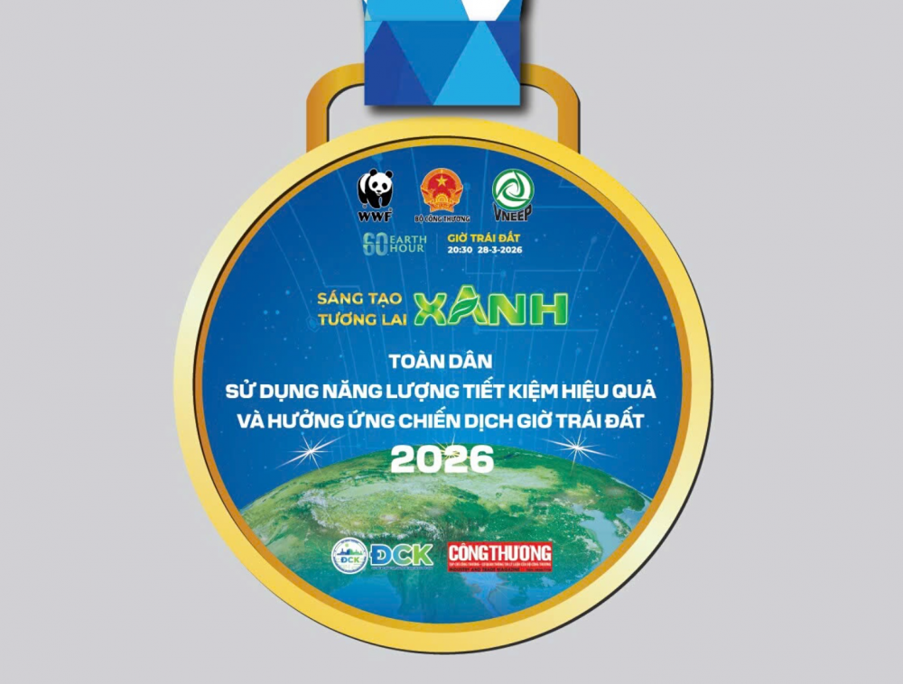 Huy chương danh dự của Giải chạy trực tuyến hưởng ứng “Toàn dân sử dụng năng lượng tiết kiệm hiệu quả và hưởng ứng chiến dịch Giờ Trái đất năm 2026”
