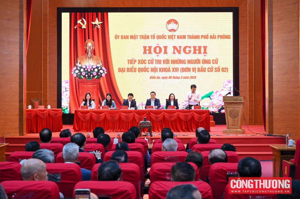 Quyền Bộ trưởng Cwin63 sân chơi đỉnh cao Lê Mạnh Hùng tiếp xúc cử tri tại phường Kiến An, TP Hải Phòng, sáng ngày 6/3/2026