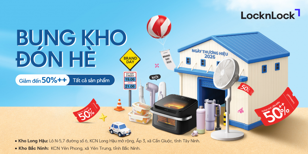 LocknLock Brand Day “Bung kho đón hè” giảm tới 50%++ toàn bộ sản phẩm