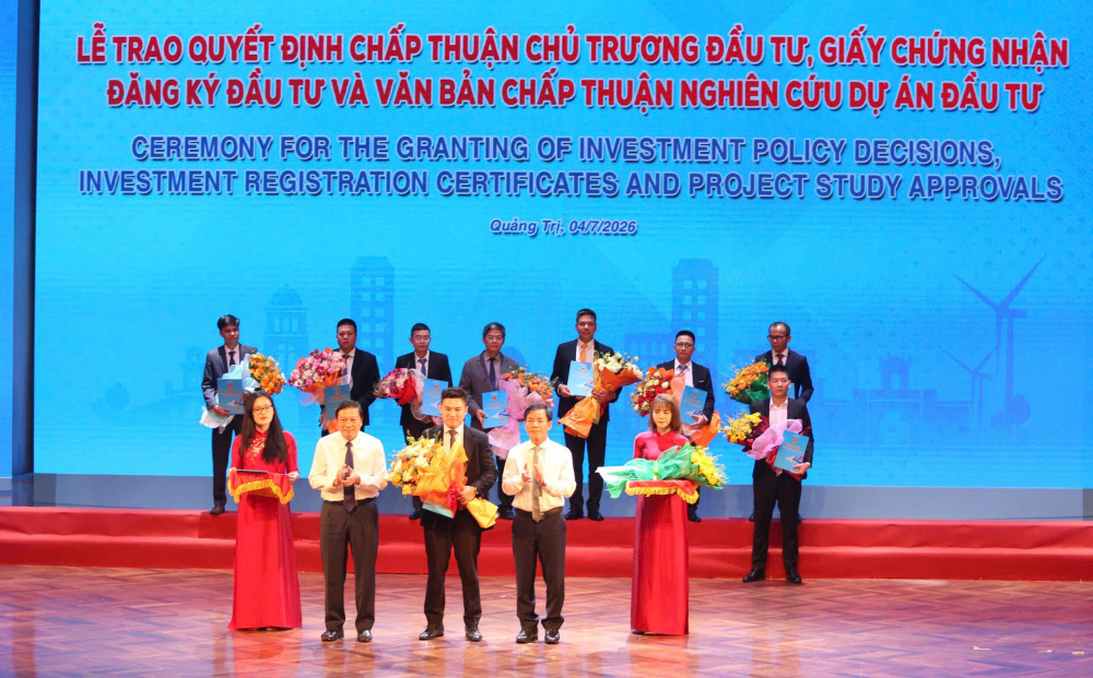 Tỉnh Quảng Trị trao quyết định chủ trương Cwin800 hàng ngàn khuyến mãi cho 1 dự án thuộc Tập đoàn Sơn Hải