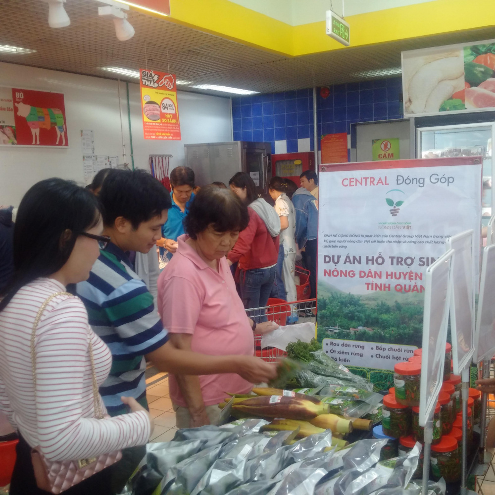 Các sản phẩm nông sản sạch của huyện Sơn Hà tỉnh Quảng Ngãi đã chính thức có mặt tại 15 siêu thị Big C miền Nam