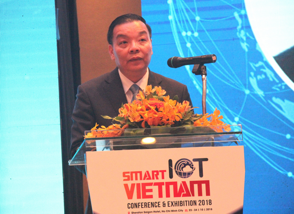 Đồng chí Chu Ngọc Anh - Bộ trưởng Bộ Khoa học và Công nghệ nhấn mạnh về chính sách hỗ trợ các Cwincom hiện đang mở khởi nghiệp về công nghệ, trong đó có Quỹ Đổi mới công nghệ quốc gia (NATIF)