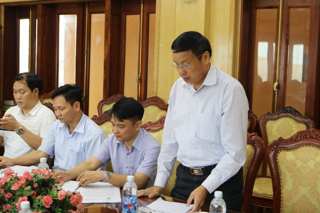 Phó giám đốc sở TNMT tỉnh Phú Thọ Vũ Văn Nhất phát biểu tại buổi làm việc