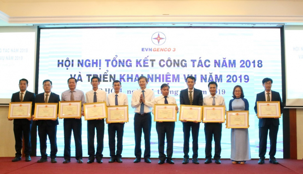 Các tập thể của EVNGENCO3 được nhận Bằng khen EVN năm 2018