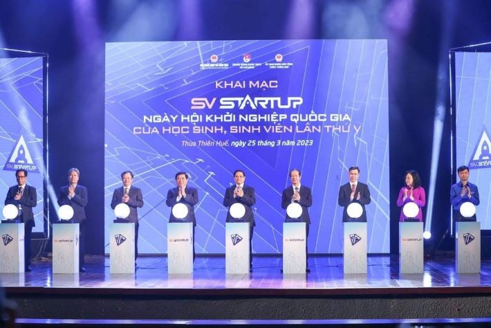 Lễ Khai mạc SV STARTUP tổ chức tại Hội trường Đại học Huế ngày 25/3/2023 