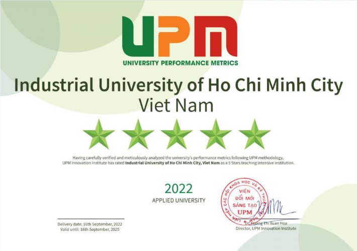 IUH đạt chuẩn 5 sao theo định hướng ứng dụng