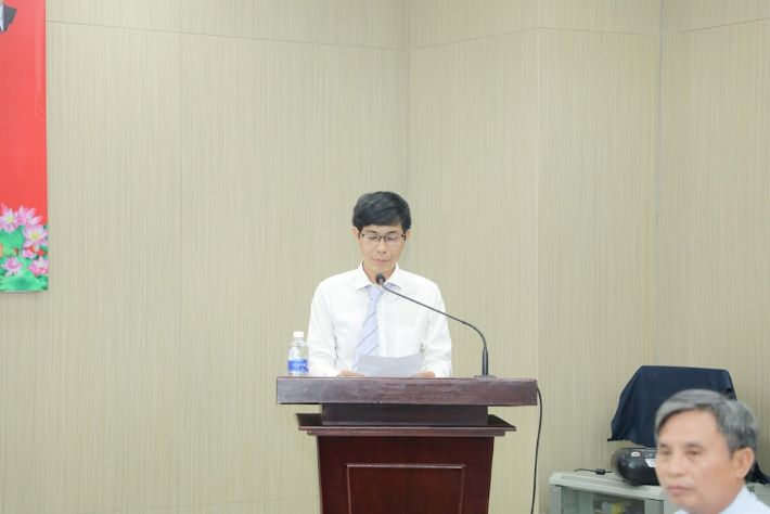 Đồng chí Nguyễn Thanh Việt phát biểu tại buổi lễ