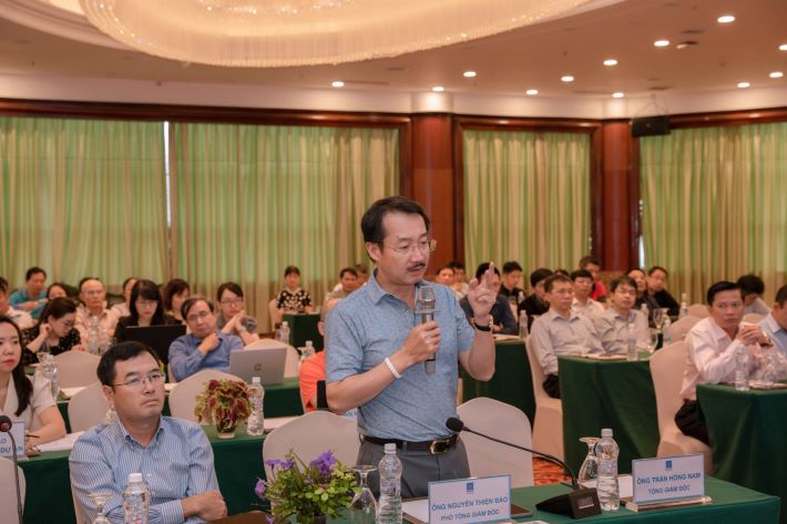 Ông Nguyễn Thiện Bảo – Phó Tổng Giám đốc PVEP chia sẻ kiến thức chuyên môn tại Hội thảo