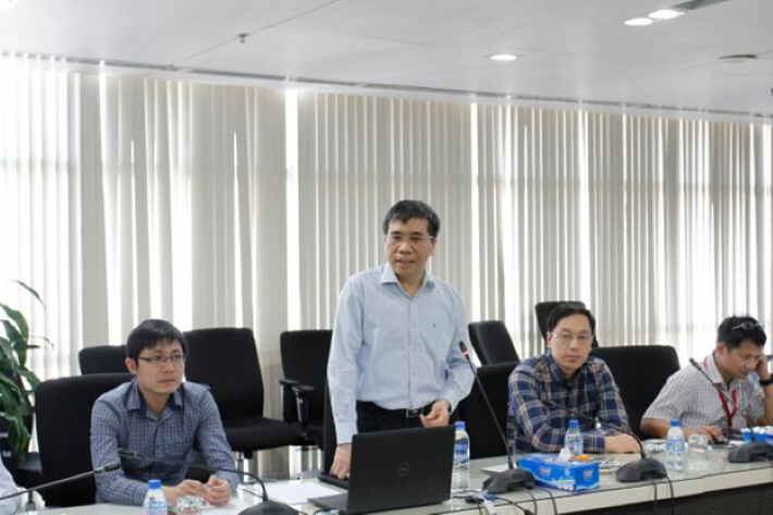 Ông Nguyễn Hải An – Phó Trưởng Ban CN&ATSKMT trình bày tham luận tổng kết hoạt động sáng kiến của PVEP năm 2022 và phương hướng kế hoạch hoạt động năm 2023