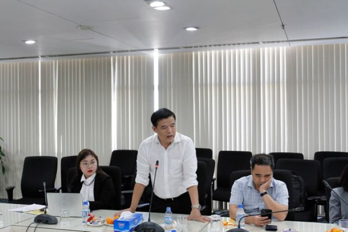 Ông Kiều Ngọc Anh – Chủ tịch Công đoàn Tổng công ty phát biểu ý kiến thúc đẩy phong trào Sáng kiến của TCT