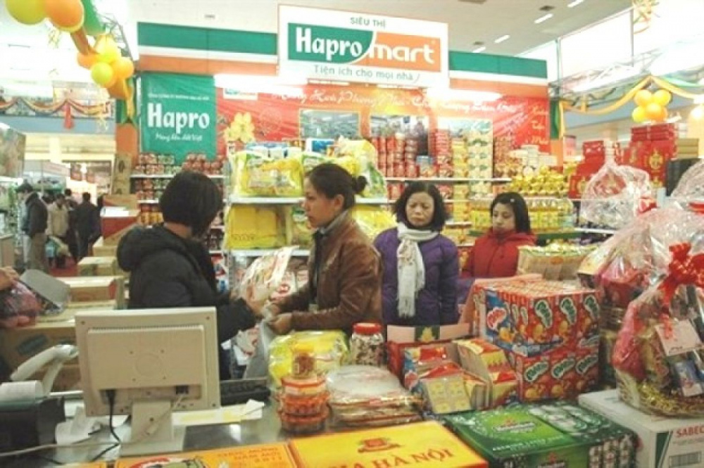 Gian hàng của Hapro phục vụ dịp tết