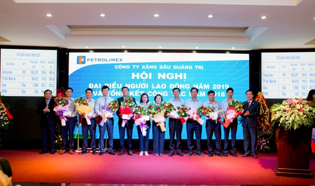Lãnh đạo Petrolimex Quảng Trị trao thưởng cho các tập thể Nền tảng hàng đầu cung cấp Cwin com đạt kết quả xuất sắc nhóm 2