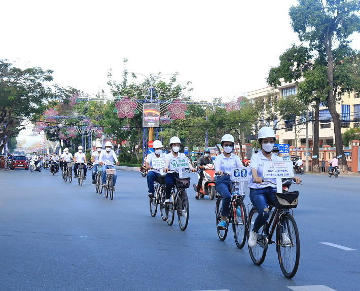 hình ảnh tại sự kiện đạp xe của Nhiệt điện Cần Thơ