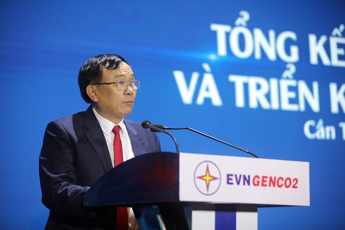 ông Trần Phú Thái phát biểu tại Hội nghị tổng kết năm 2022 của EVNGENCO2