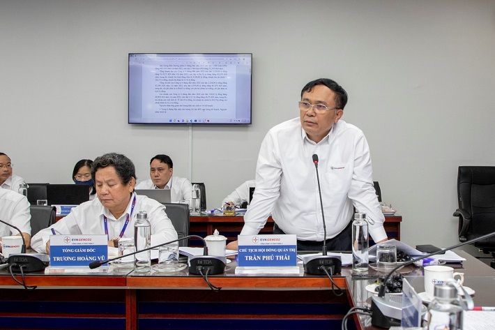 ông Trần Phú Thái - Chủ tịch HĐTV EVNGENCO2 phát biểu tại Hội nghị
