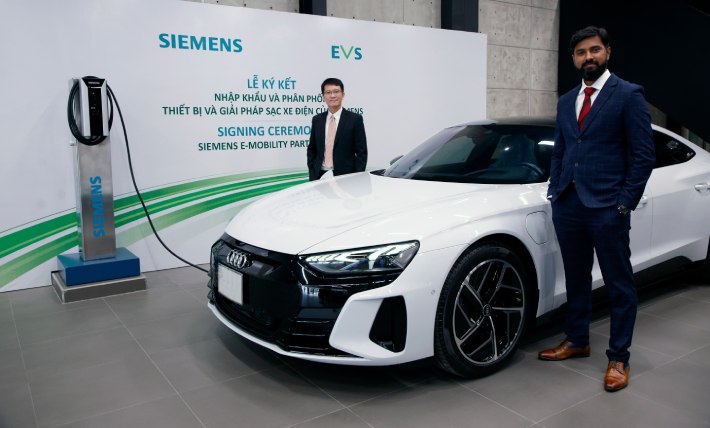 hình ảnh về giải pháp sạc điện của Siemens