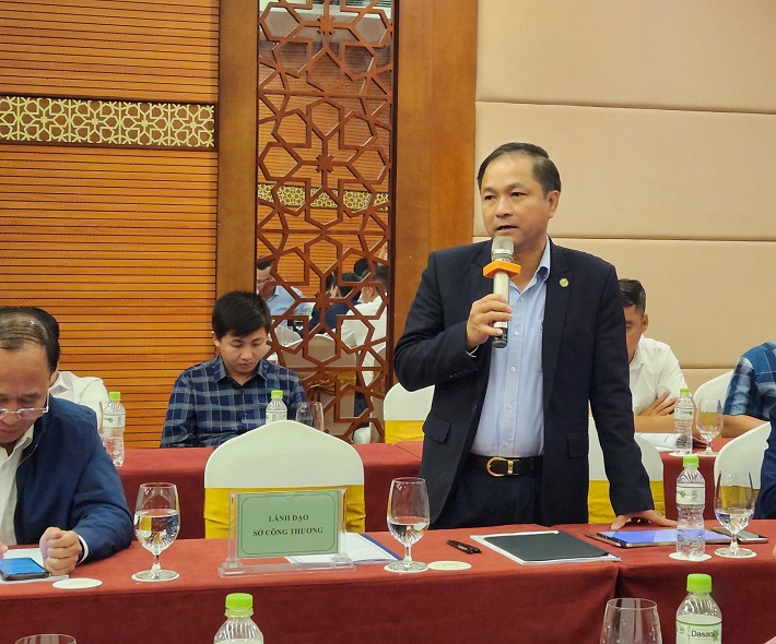 Ông Đào Duy Anh Viên trưởng Viện Khoa học và Công nghệ mỏ - Luyện kim trình bày tại Hội thảo