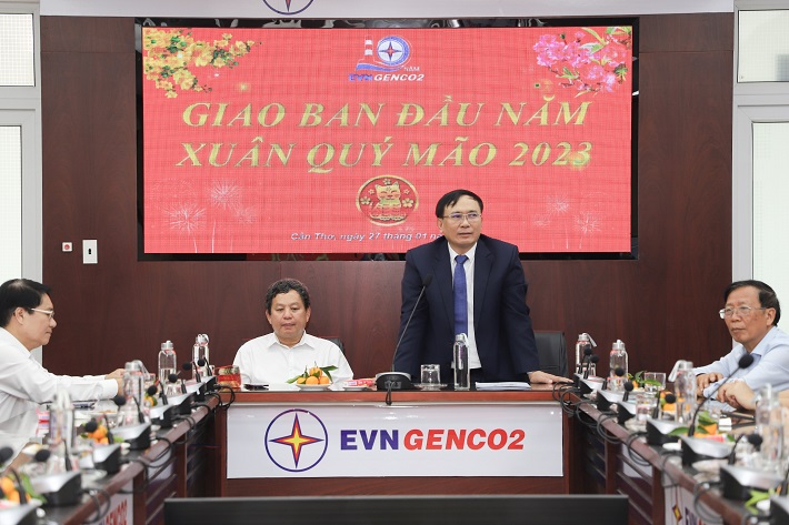 hình ảnh về ngày làm việc đầu tiên tại EVNGENCO2 sau nghỉ Tết Quý Mão 2023